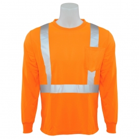 ERB by Delta Plus 9007S Type R Class 2 Birdseye Mesh Long Sleeve Safety Shirt - Orange