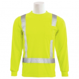 ERB by Delta Plus 9007SEG Type R Class 2 Mesh Long Sleeve Safety Shirt w/ Segmented Tape - Yellow/Lime