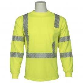 ERB by Delta Plus 9207SEG Type R Class 3 Long Sleeve Safety Shirt w/ Segmented Tape - Yellow/Lime