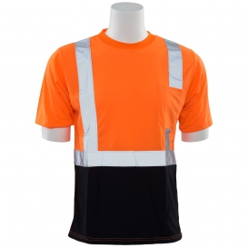 ERB by Delta Plus 9601SB Type R Class 2 Black Bottom Moisture Wicking Safety Shirt - Orange