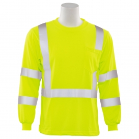 ERB by Delta Plus 9802S Type R Class 3 Long Sleeve Safety Shirt - Yellow/Lime
