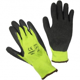 ERB Hi-Viz Latex Coated String Knit Gloves - Crinkle Finish