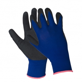ERB N200 Sandy Finish Nitrile Coated Palm and Finger Gloves - Blue
