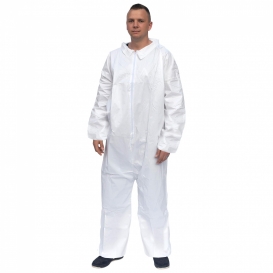 ERB by Delta Plus PC120 Non-Hooded Coveralls - Zipper Front - White