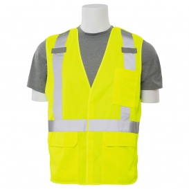 ERB by Delta Plus S361 Type R Class 2 Solid Breakaway Fall Protection Safety Vest - Yellow/Lime