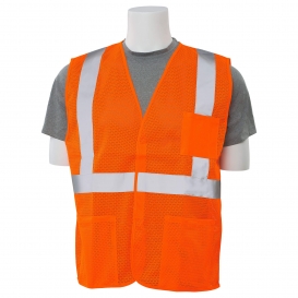 ERB by Delta Plus S362P Type R Class 2 Mesh Economy Safety Vest with Pockets - Orange