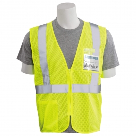 ERB by Delta Plus S363ID Type R Class 2 Mesh Safety Vest with ID Pocket - Yellow/Lime