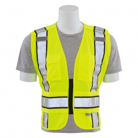 ERB by Delta Plus S368 Type P Class 2 Solid Adjustable Breakaway Public Safety Vest - Yellow/Lime