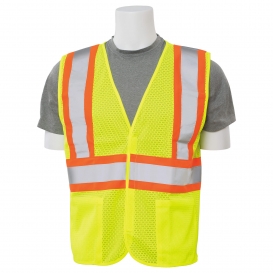 ERB S382 Type R Class 2 Two-Tone Mesh Safety Vest - Yellow/Lime