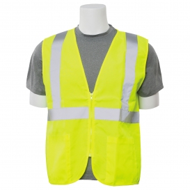 ERB by Delta Plus S388Z Type R Class 2 Solid Economy Safety Vest with Zipper - Yellow/Lime