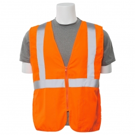 ERB by Delta Plus S388Z Type R Class 2 Solid Economy Safety Vest with Zipper - Orange