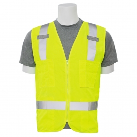 ERB by Delta Plus S414 Type R Class 2 Solid Surveyor Safety Vest - Yellow/Lime