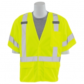 ERB by Delta Plus S661 Type R Class 3 Solid Breakaway Fall Protection Safety Vest - Yellow/Lime