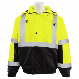 ERB by Delta Plus W106T Type R Class 3 Tall Black Bottom Bomber Jacket - Yellow/Lime