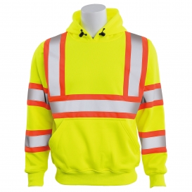 ERB by Delta Plus W376C Type R Class 3 Two-Tone Hooded Safety Sweatshirt - Yellow/Lime