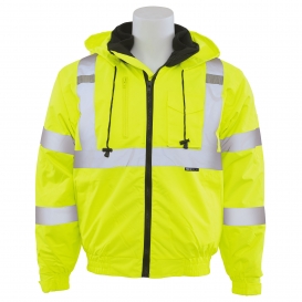 ERB by Delta Plus W510 Type R Class 3 Bomber Jacket with Removable Fleece Liner - Yellow/Lime