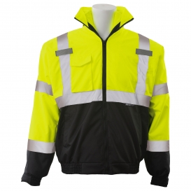 ERB by Delta Plus W530B Type R Class 3 Black Bottom 3-in-1 Safety Jacket - Yellow/Lime