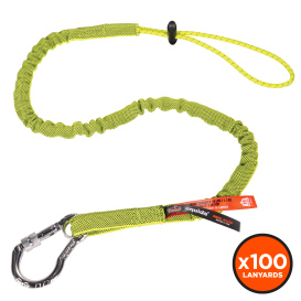 Ergodyne Squids 3100 Single Carabiner - Lime (100 Pack)