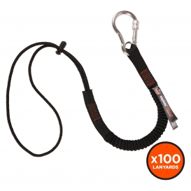 Tool Lanyard with D Hook, 2 Pack 24 Inch Safety Tool Leash 1 Inch Width,  Black