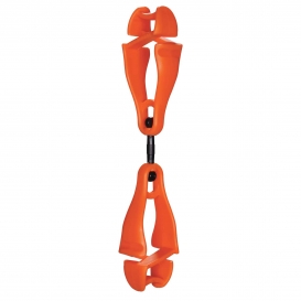 Ergodyne 3420 Squids Swiveling Glove Clip Holder - Dual Clips - Orange
