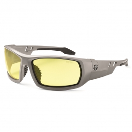 Ergodyne Odin 50150 Safety Glasses - Matte Gray Frame - Yellow Lens