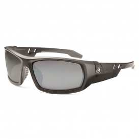 Ergodyne Odin 50442 Safety Glasses - Matte Black Frame - Silver Mirror Lens