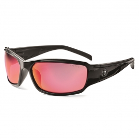 Ergodyne Thor 51012 Safety Glasses - Black Frame - Red Mirror Lens