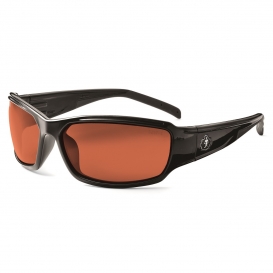 Ergodyne Thor 51020 Safety Glasses - Black Frame - Copper Lens