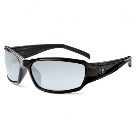 Ergodyne Thor 51080 Safety Glasses - Black Frame - Indoor/Outdoor Mirror Lens