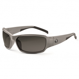 Ergodyne Thor 51133 Safety Glasses - Matte Gray Frame - Smoke Fog-Off Anti-Fog Lens
