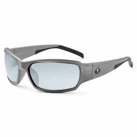 Ergodyne Thor 51180 Safety Glasses - Matte Gray Frame - Indoor/Outdoor Mirror Lens