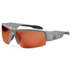 Ergodyne Dagr 52121 Safety Glasses - Matte Gray Frame - Copper Polarized Lens