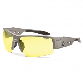Ergodyne Dagr 52150 Safety Glasses - Matte Gray Frame - Yellow Lens