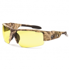Ergodyne Dagr 52350 Safety Glasses - Camo Frame - Yellow Lens