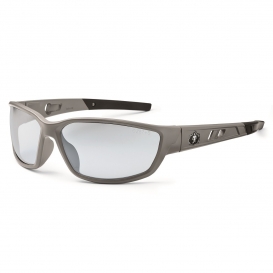Ergodyne Kvasir 53180 Safety Glasses - Matte Gray Frame - Indoor/Outdoor Mirror Lens