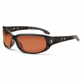 Ergodyne Valkyrie 54020 Safety Glasses - Black Frame - Copper Lens
