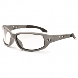 Ergodyne Valkyrie 54103 Safety Glasses - Matte Gray Frame - Clear Fog-Off Anti-Fog Lens