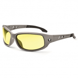 Ergodyne Valkyrie 54150 Safety Glasses - Matte Gray Frame - Yellow Lens