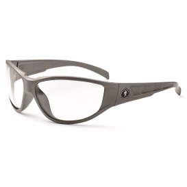 Ergodyne Njord 55100 Safety Glasses - Matte Gray Frame - Clear Lens