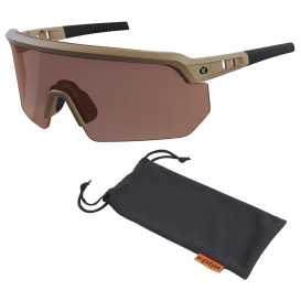 Ergodyne Aegir 55220 Safety Glasses - Matte Desert Frame - Enhanced Anti-Fog Bronze Lens