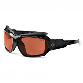 Ergodyne Loki 56021 Safety Glasses/Goggles - Black Frame - Copper Polarized Lens