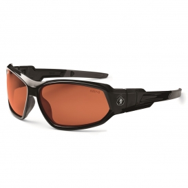 Ergodyne Loki 56021 Safety Glasses/Goggles - Black Frame - Copper Polarized Lens