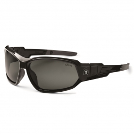 Ergodyne Loki 56031 Safety Glasses/Goggles - Black Frame - Smoke Polarized Lens