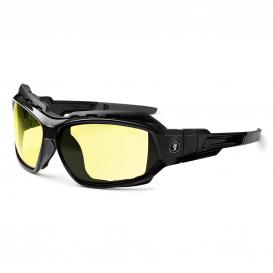 Ergodyne Loki 56050 Safety Glasses/Goggles - Black Frame - Yellow Lens