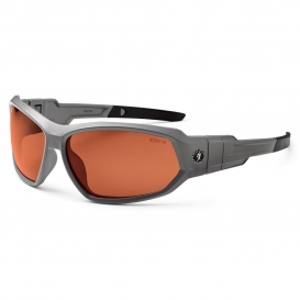 Ergodyne Loki 56121 Safety Glasses/Goggles - Matte Gray Frame - Copper Polarized Lens
