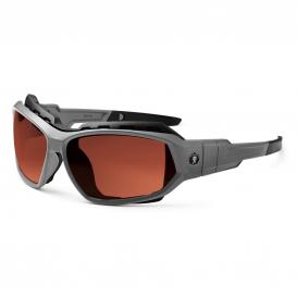 Ergodyne Loki 56121 Safety Glasses/Goggles - Matte Gray Frame - Copper Polarized Lens
