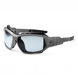 Ergodyne Loki 56180 Safety Glasses/Goggles - Matte Gray Frame - Indoor/Outdoor Mirror Lens