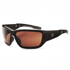 Ergodyne Baldr 57020 Safety Glasses - Black Frame - Copper Lens