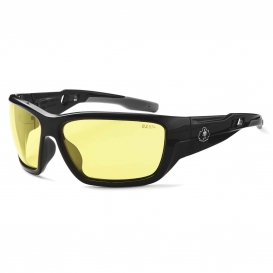 Ergodyne Baldr 57050 Safety Glasses - Black Frame - Yellow Lens