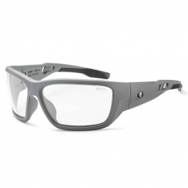 Ergodyne Baldr 57103 Safety Glasses - Matte Gray Frame - Clear Anti-Fog Lens